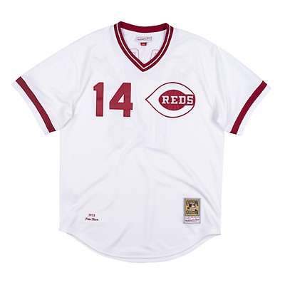 Men's Mitchell & Ness Barry Larkin 1990 Cincinnati Reds Batting Practice  Cooperstown Jersey