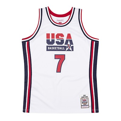 Men's Mitchell & Ness Larry Bird White USA Basketball Authentic 1992 Jersey