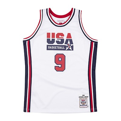 mens michael jordan jersey 9 usa basketball team dream team white red  basketball swingman edition shirt