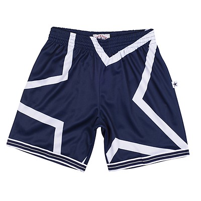 Men's Mitchell & Ness Navy Dallas Cowboys Just Don Gold Rush Shorts