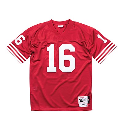 Men's Mitchell & Ness Deion Sanders Scarlet San Francisco 49ers Legacy Replica Jersey Size: 4XL