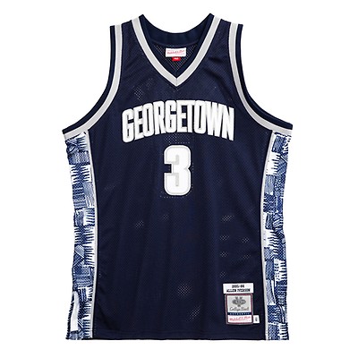 Men's Mitchell & Ness Allen Iverson Black Georgetown Hoyas 1995-96 Authentic Throwback Jersey