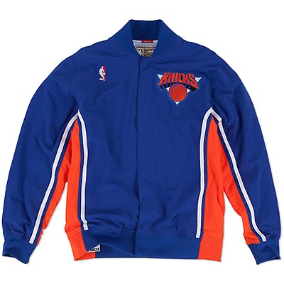 New York Knicks Zip Up Hoodie / Warmup. Blue orange black NBA SWEATSHIRT.  Medium