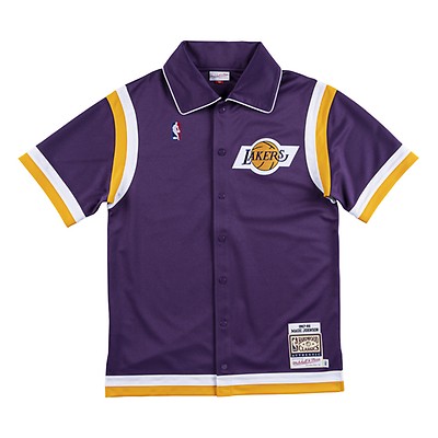 Los Angeles Lakers Mitchell & Ness Big & Tall Hardwood Classics Winning  Team Mesh Button-Up