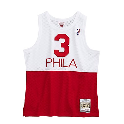 Men's Mitchell & Ness Allen Iverson White Philadelphia 76ers Hardwood Classics Authentic Jersey