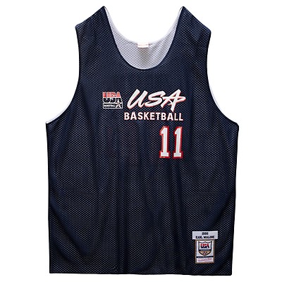 Men's Mitchell & Ness Karl Malone White USA Basketball 1996 Hardwood  Classics Authentic Jersey