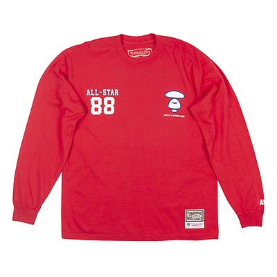 Aape x Mitchell & Ness New Jersey Nets Tee Red