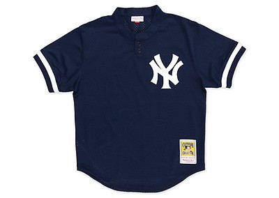 Men's Mitchell & Ness Bernie Williams Navy New York Yankees Cooperstown Mesh Batting Practice Jersey