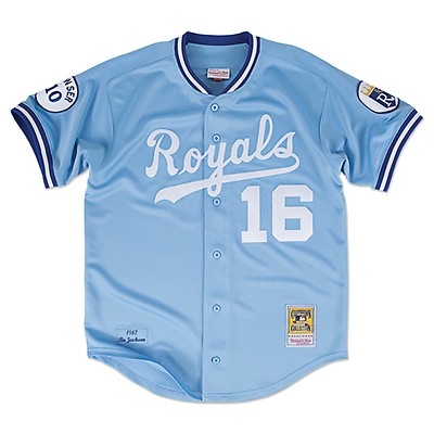 Bo jackson baseball jersey mitchell hot sale and ness