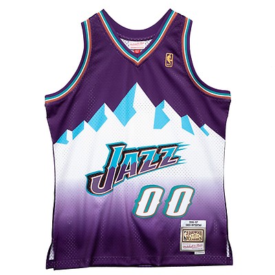 Mitchell & Ness Men's Utah Jazz Karl Malone Road 1996-97 Purple Swingman Jersey