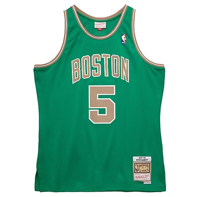 Boston Celtics #9 Rajon Rondo Green Wiht Gold Swingman Jersey on