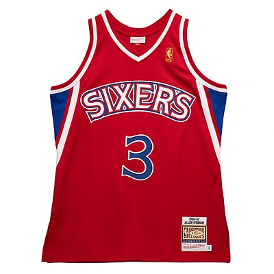 Mitchell & Ness NBA Swingman Jersey Philadelphia 76ers Home 2000-01 Allen Iverson #3 Jerseys & Team Gear Multi in size:S-8
