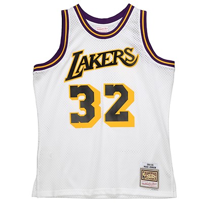 Women's Mitchell and Ness Los Angeles Lakers NBA Magic Johnson Hardwood  Classics Swingman Jersey