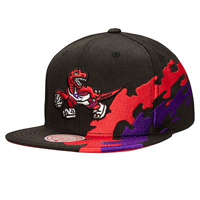 Toronto Raptors Mitchell And Ness Snapback Purple and Res Old School Logo