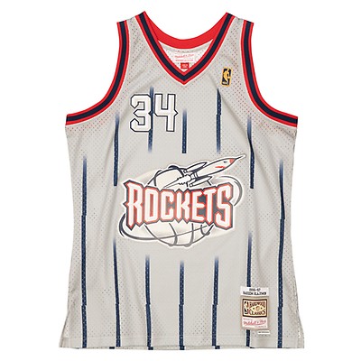 Men's Mitchell & Ness Hakeem Olajuwon White Houston Rockets 1996-97 Hardwood  Classics Swingman Jersey