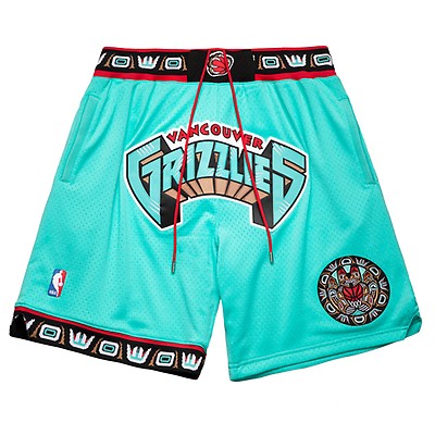 Retro 95 96 Vancouver Grizzlies Mike Bibby Basketball Shorts Stitched Green 