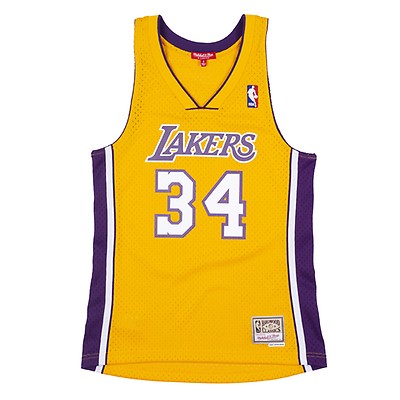 Shaquille O'Neal Los Angeles Lakers Mitchell & Ness Preschool 1996-1997  Hardwood Classics Throwback Team Jersey - Gold