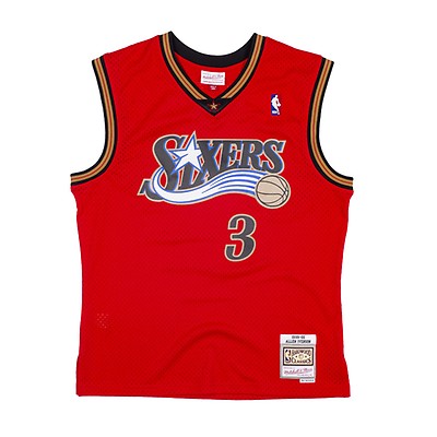 Mitchell & Ness NBA Swingman Jersey Philadelphia 76ers Home 1996-97 Allen Iverson #3 Jerseys & Team Gear White in size:L-14/16