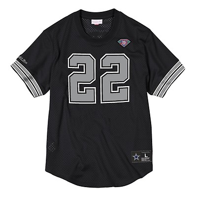 Men's Mitchell & Ness Deion Sanders Black Dallas Cowboys Retired Player Name & Number Mesh Top