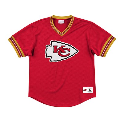 Men's Mitchell & Ness Derrick Thomas Red/Gold Kansas City Chiefs 1994 Split Legacy Replica Jersey Size: 3XL