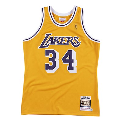 Mitchell & Ness Shaquille O'Neal Los Angeles Lakers Men's 2001-02 Swingman Jersey
