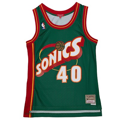 Mitchell & Ness Swingman Seattle SuperSonics Road 1995-96 Shawn Kemp Jersey, Green