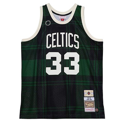 Men's Mitchell & Ness Larry Bird Black Boston Celtics 1985-86 Hardwood Classics Uninterrupted Swingman Jersey