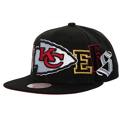 Kansas City Chiefs New Mitchell & Ness Front Load Black Red Era Snapback  Hat Cap