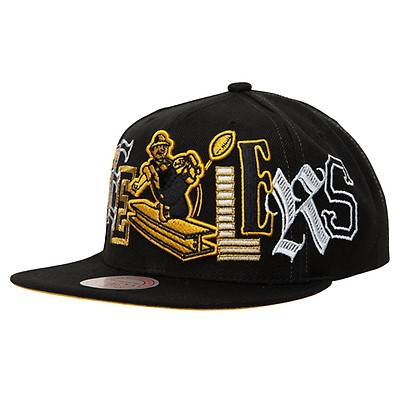 Mitchell & Ness Pittsburgh Steelers Throwback Novelty Patch Snapback Hat -  Gold