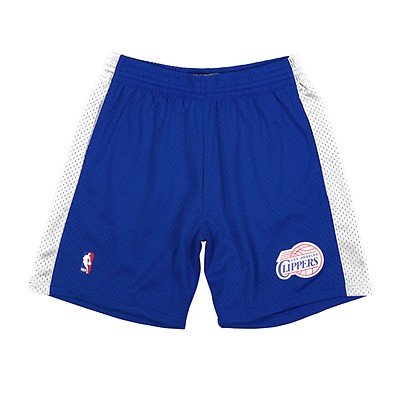 Men's Mitchell & Ness White LA Clippers Hardwood Classics Big Face 2.0  Shorts