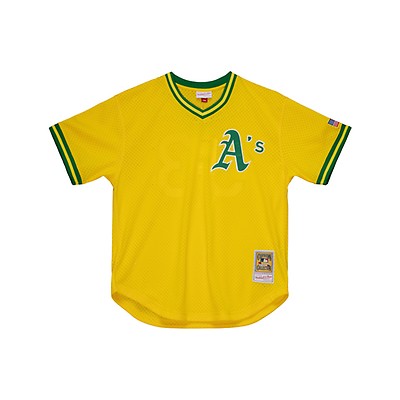 Authentic Mesh BP Jersey Oakland Athletics 1984 Rickey Henderson