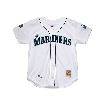 Men's Mitchell & Ness Ken Griffey Jr. Light Blue Seattle Mariners Cooperstown Collection Authentic Jersey