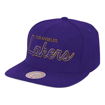 Mitchell & Ness Los Angeles Lakers STA3 Wool Snapback Cap Purple