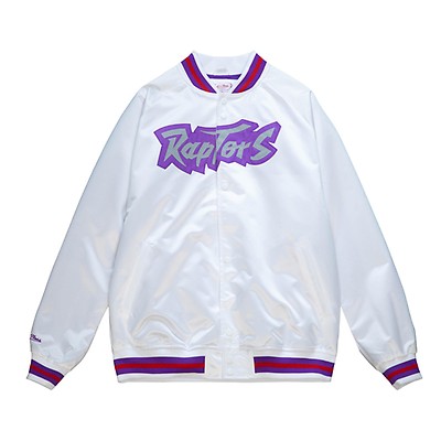 Mitchell & Ness Men's Toronto Raptors Heavyweight Satin Jacket in Black | Size L | OJBF3413-TRAYYPPPBLCK