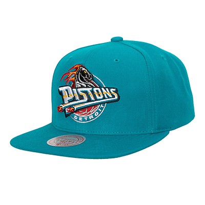 Mitchell & Ness Detroit Pistons Teal Snapback Hat Cap