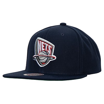 New Jersey Nets LOGOMAN-2 Navy-Red-White Fitted Hat