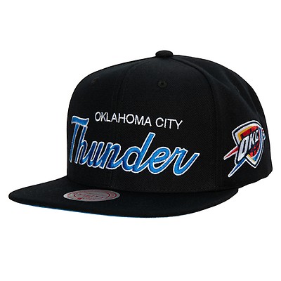 Men's Mitchell & Ness Blue Oklahoma City Thunder Core Side