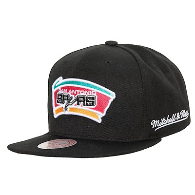 SAN ANTONIO SPURS DOUBLE STRIPE MITCHELL AND NESS SNAPBACK HAT