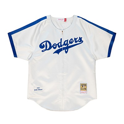 Men's Brooklyn Dodgers Jackie Robinson Mitchell & Ness Cream 1955  Cooperstown Collection Authentic Jersey