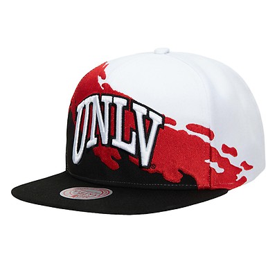 Mitchell & Ness Black/White UNLV Rebels Paintbrush Snapback Hat