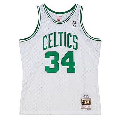 Men's Mitchell & Ness Larry Bird Kelly Green/Black Boston Celtics 1985/86  Hardwood Classics Fadeaway Swingman Player Jersey