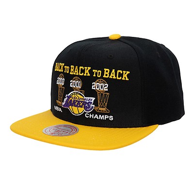 Mitchell & Ness Men's White and Black Los Angeles Lakers 2000 NBA Finals Champions Snapback Hat White,Black