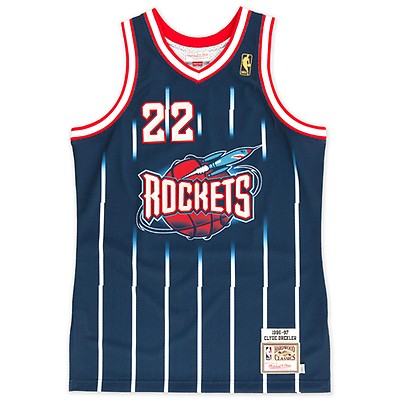 Mitchell & Ness Clyde Drexler Houston Rockets Men's Navy 1996-97 Swingman Jersey