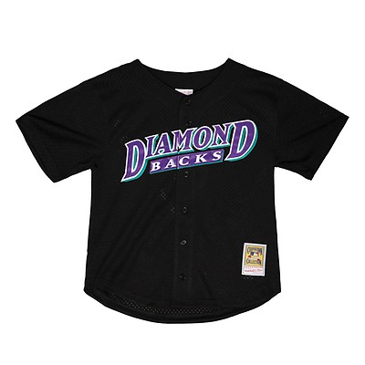 Men's Mitchell & Ness Luis Gonzalez Black Arizona Diamondbacks Cooperstown Collection Mesh Batting Practice Button-Up Jersey