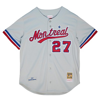 Mitchell & Ness M&N Men's Montreal Expos Vladimir Guerrero Blue 1997 Cooperstown Collection Mesh Batting Practice Jersey, XL