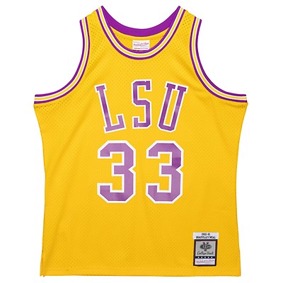 Men's Mitchell & Ness Shaquille O'Neal Gold LSU Tigers 1990/91 Authentic  Throwback College Jersey