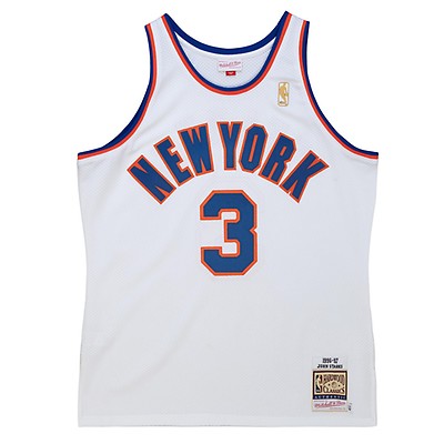 Men's New York Knicks Patrick Ewing Mitchell & Ness White Hardwood Classics  Authentic 1985 Jersey