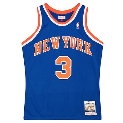 Men's New York Knicks Mitchell & Ness x Tats Cru Blue Hardwood