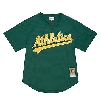 Men's Mitchell & Ness Rickey Henderson Green Oakland Athletics 1998 Cooperstown Mesh Batting Practice Jersey