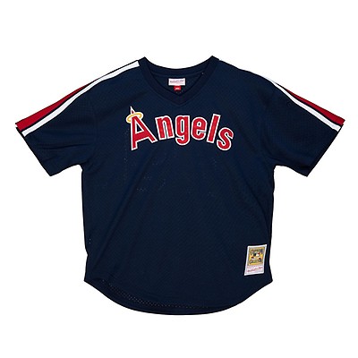 Men's California Angels Bo Jackson Mitchell & Ness Navy Cooperstown  Collection Mesh Batting Practice Button-Up Jersey